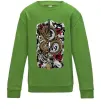 Детский Свитшот Дракон катана Лаймовый фото