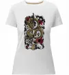 Жіноча преміум футболка Дракон катана Білий Жіноча преміум футболка Дракон катана Білий фото