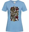 Жіноча футболка Дракон катана Блакитний фото