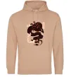Мужская толстовка (худи) Ієрогліф дракон Песочный фото
