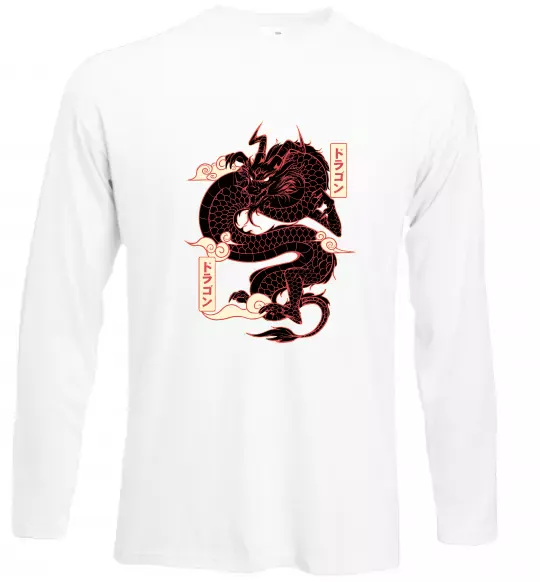 Лонгслив Ієрогліф дракон Белый фото