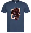 Мужская футболка Ієрогліф дракон Темно-синий фото