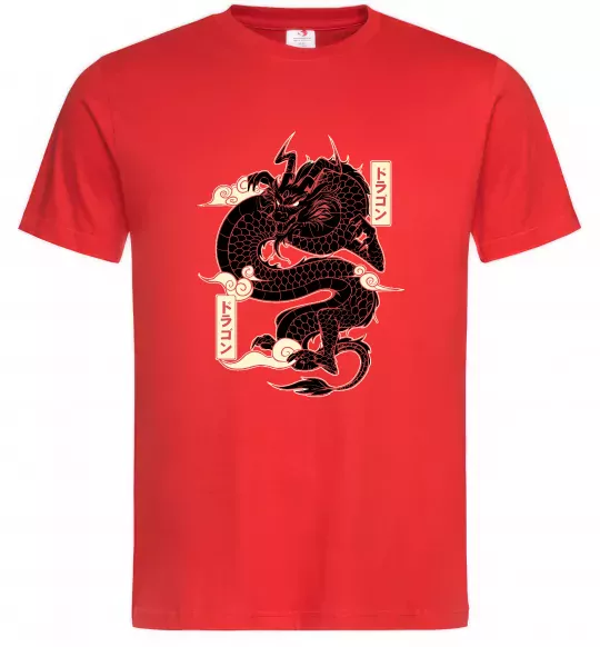 Мужская футболка Ієрогліф дракон Красный фото