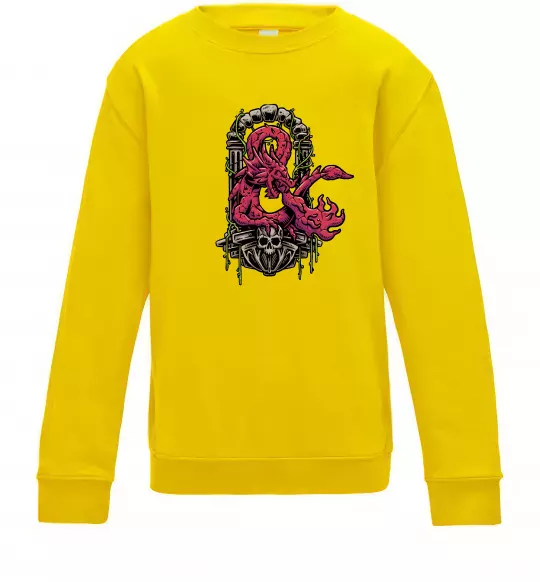 Детский Свитшот Дракон арка Солнечно желтый фото
