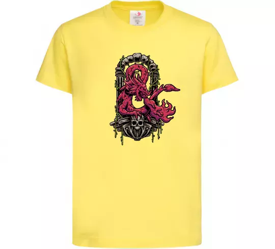 Детская футболка Дракон арка Лимонный фото