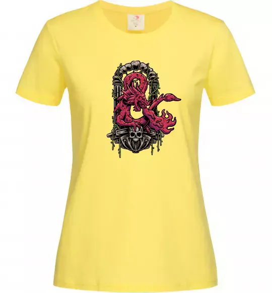 Женская футболка Дракон арка Лимонный фото