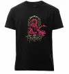 Чоловіча преміум футболка Дракон арка Чорний фото