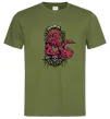 Мужская футболка Дракон арка Оливковый фото