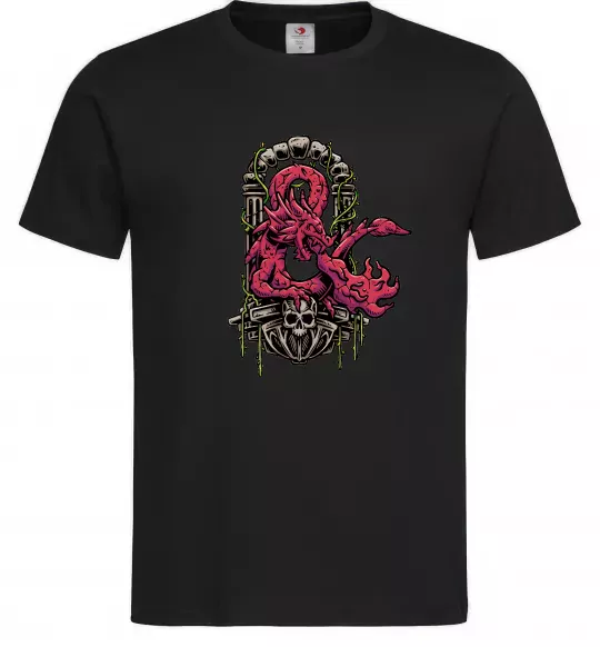 Мужская футболка Дракон арка Черный фото