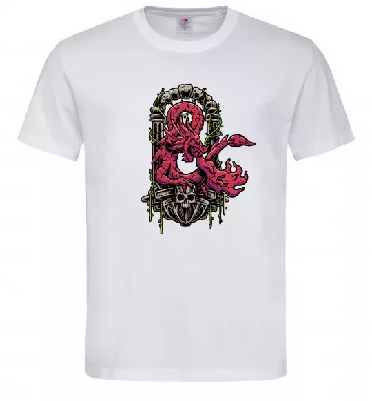 Мужская футболка Дракон арка Белый фото