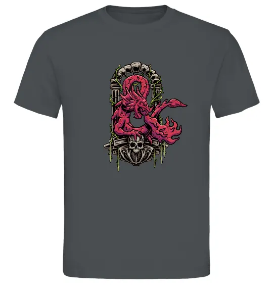 Мужская футболка Дракон арка Графит фото