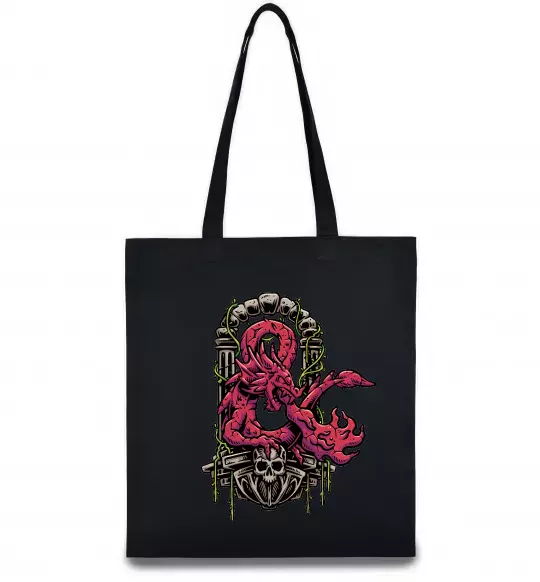 Эко-сумка Дракон арка Черный фото