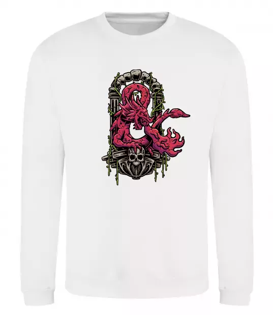 Свитшот Дракон арка Белый фото