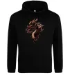 Мужская толстовка (худи) Голова дракон Черный фото