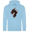 Мужская толстовка (худи) Голова дракон Голубой фото