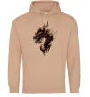 Жіноча толстовка (худі) Голова дракон Пісочний фото