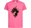 Детская футболка Голова дракон Ярко-розовый фото