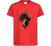 Детская футболка Голова дракон Красный фото