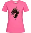 Женская футболка Голова дракон Ярко-розовый фото