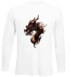Лонгслив Голова дракон Белый фото