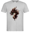 Мужская футболка Голова дракон Серый фото