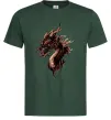 Мужская футболка Голова дракон Темно-зеленый фото