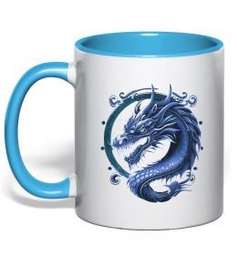 Чашка с цветной ручкой Water dragon