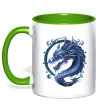 Чашка з кольоровою ручкою Water dragon Зелений фото