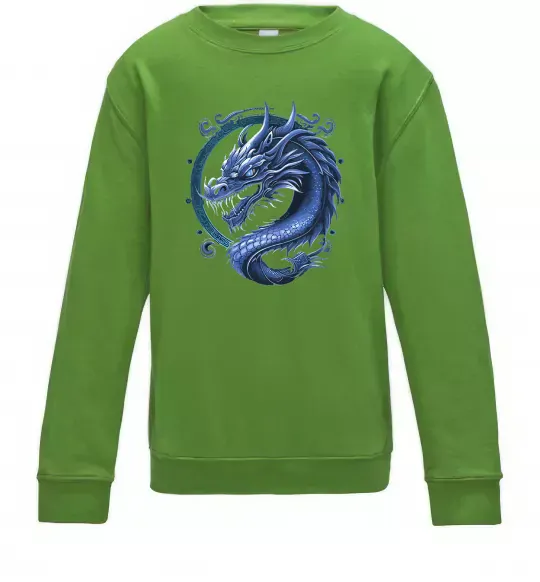 Детский Свитшот Water dragon Лаймовый фото