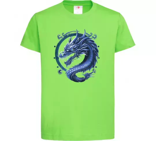Детская футболка Water dragon Лаймовый фото