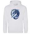 Мужская толстовка (худи) Water dragon Серый меланж фото