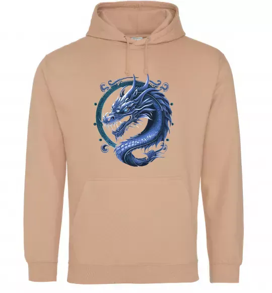 Женская толстовка (худи) Water dragon Песочный фото