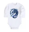 Дитячий бодік Water dragon Білий фото