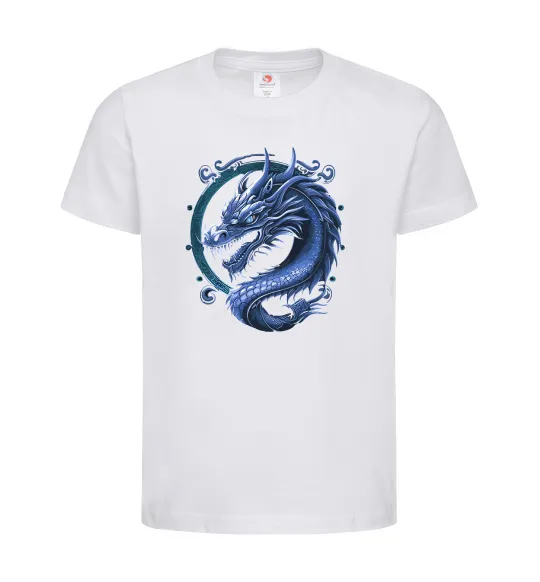 Дитяча футболка Water dragon Білий фото