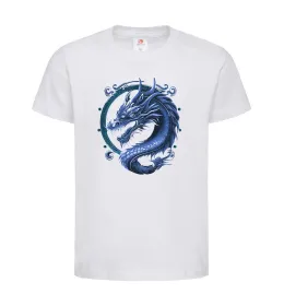 Дитяча футболка Water dragon Білий фото