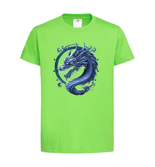 Дитяча футболка Water dragon Лаймовий фото