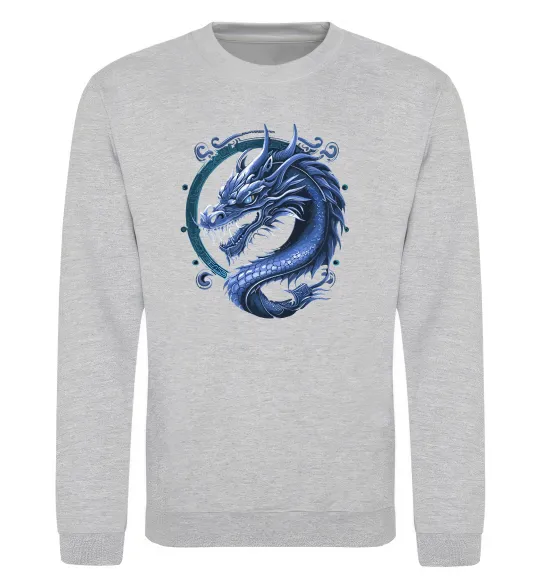 Свитшот Water dragon Серый меланж фото