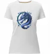 Жіноча преміум футболка Water dragon Білий фото