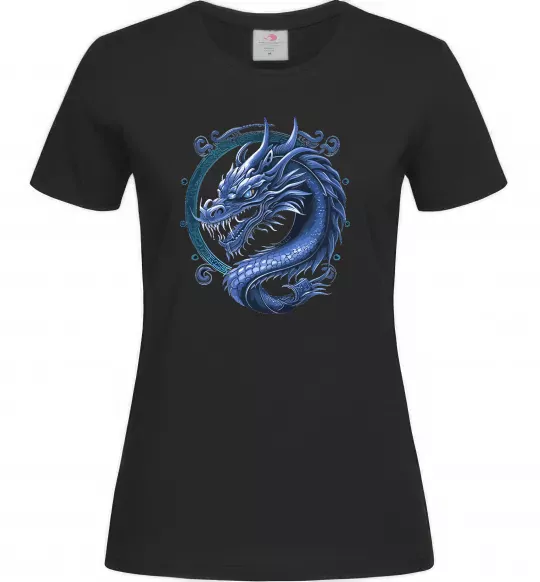 Женская футболка Water dragon Черный фото