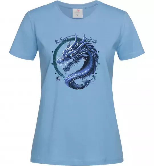 Женская футболка Water dragon Голубой фото