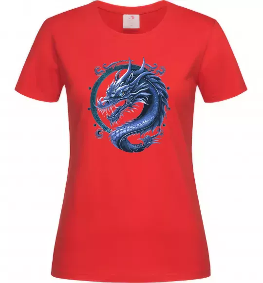 Женская футболка Water dragon Красный фото