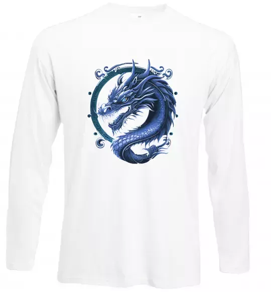 Лонгслів Water dragon Білий фото