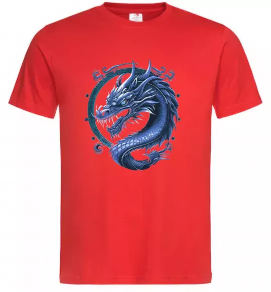 Мужская футболка Water dragon Красный фото