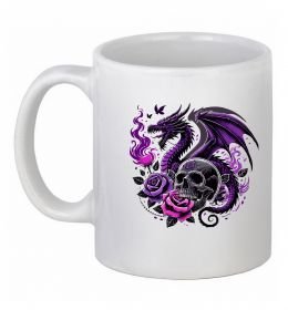 Чашка керамическая Violet dragon skull