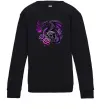 Детский Свитшот Violet dragon skull Черный фото