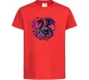 Детская футболка Violet dragon skull Красный фото