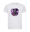 Дитяча футболка Violet dragon skull Білий фото
