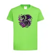 Дитяча футболка Violet dragon skull Лаймовий фото