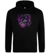 Мужская толстовка (худи) Violet dragon skull Черный фото