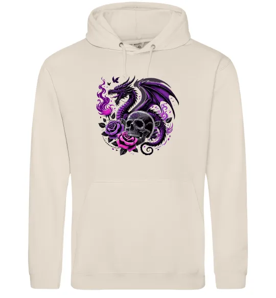 Женская толстовка (худи) Violet dragon skull Таш фото